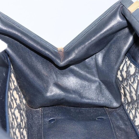 Christian Dior Trotter Canvas Hand Bag Navy Auth 147155 - Picture 11 of 16